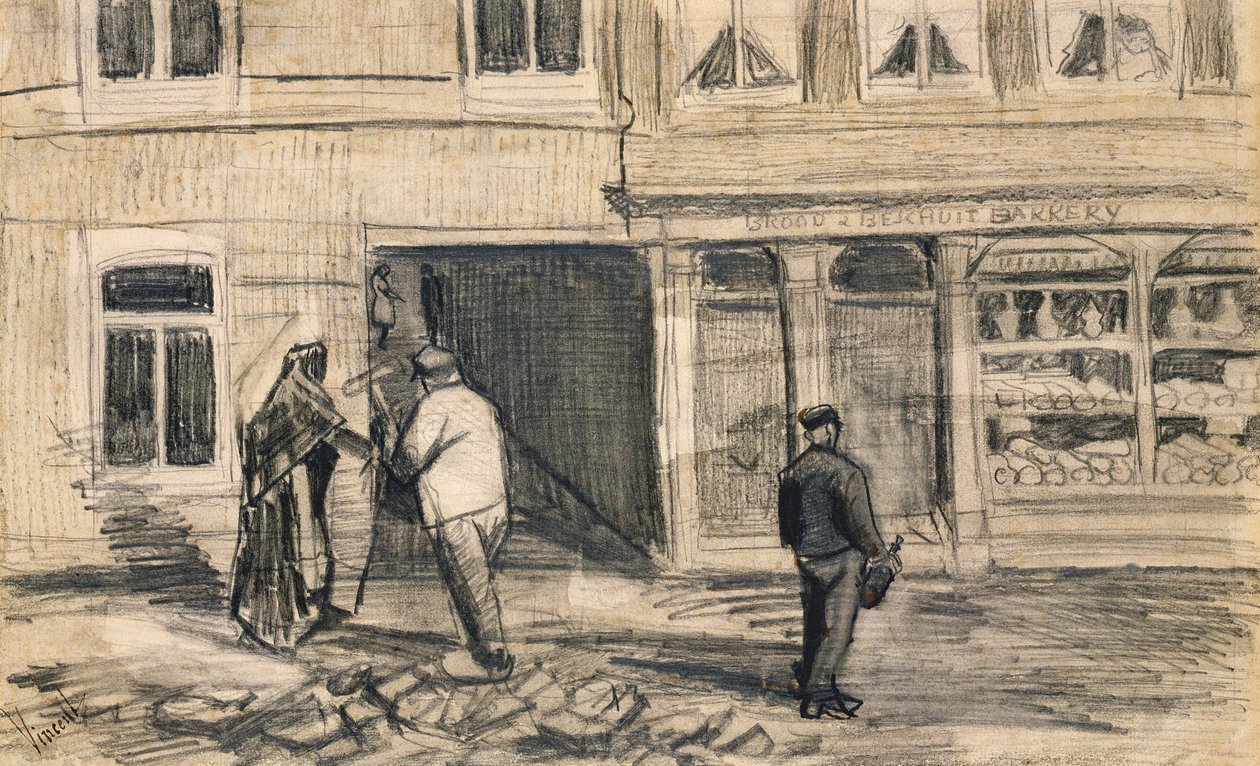 Leipomo de Geestissä, 1882 (lyijykynä ja puuhiili tarranauhalla) tekijältä Vincent van Gogh