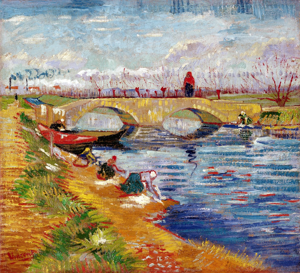 Gleize-silta Vigneyret-kanavan yli, lähellä Arlesia tekijältä Vincent van Gogh