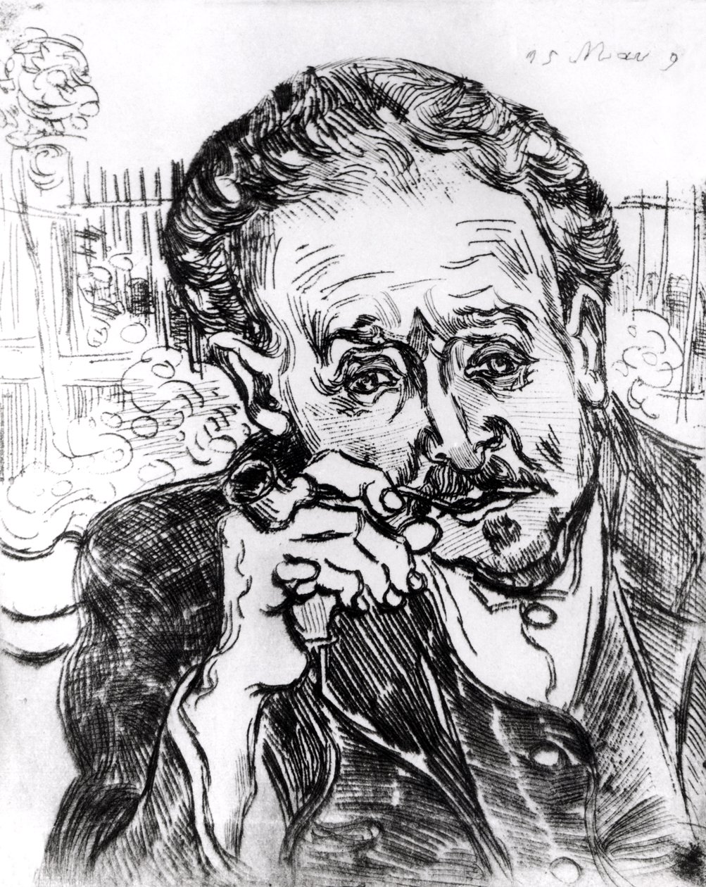 Mies putken kanssa, muotokuva tohtori Paul Gachetista (1828-1909), 15. maaliskuuta 1890 tekijältä Vincent van Gogh