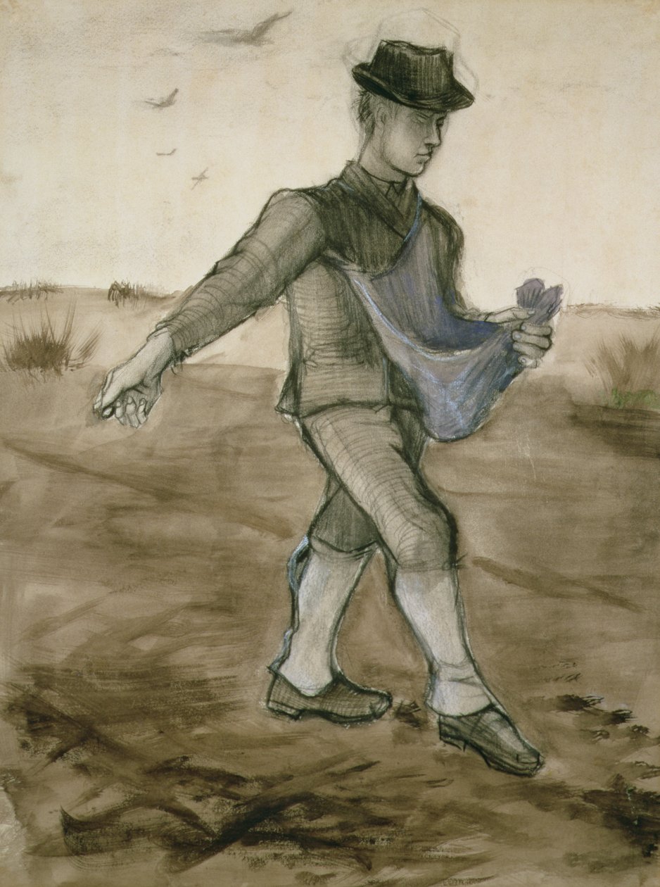 Kylväjä, 1881 (lyijykynä, kynä ja ruskea muste) tekijältä Vincent van Gogh