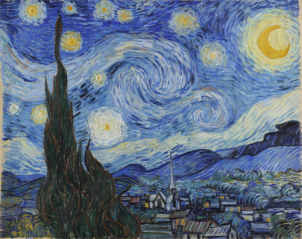Tähtiyö, kesäkuu 1889 tekijältä Vincent van Gogh