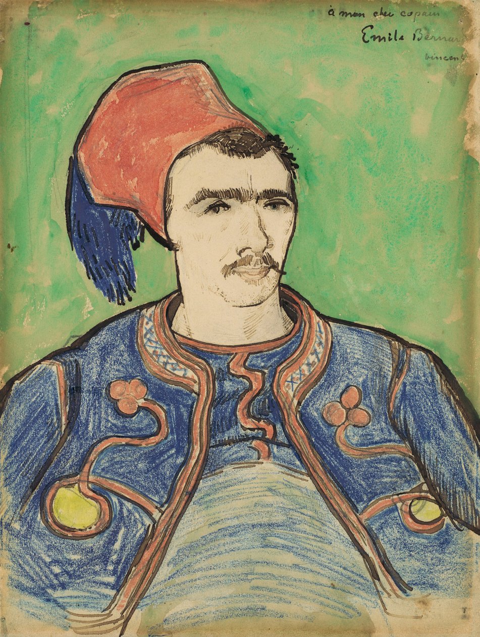 Zouave, n. 1888 (kynä, ruskea muste, vahaliitu ja wc) tekijältä Vincent van Gogh