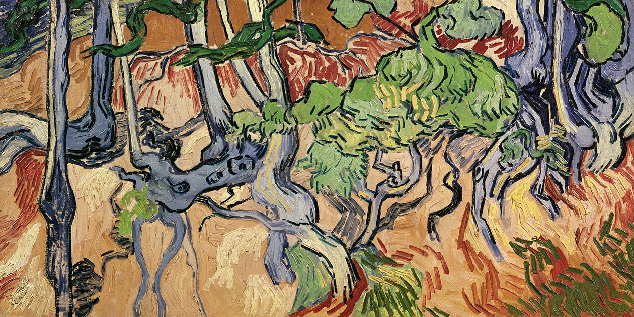 Puun juuret, 1890 tekijältä Vincent van Gogh