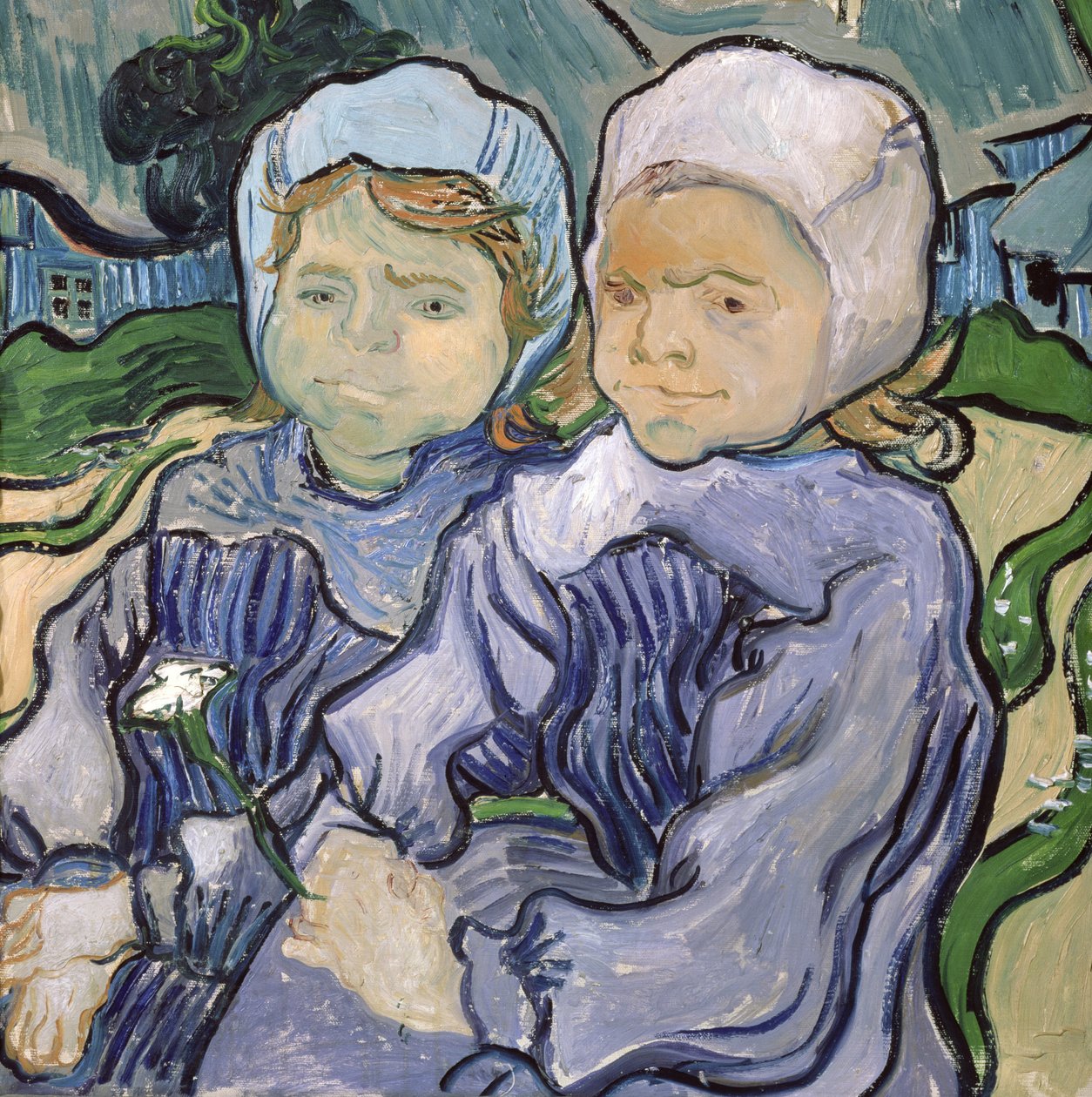 Kaksi pientä tyttöä, 1890 tekijältä Vincent van Gogh