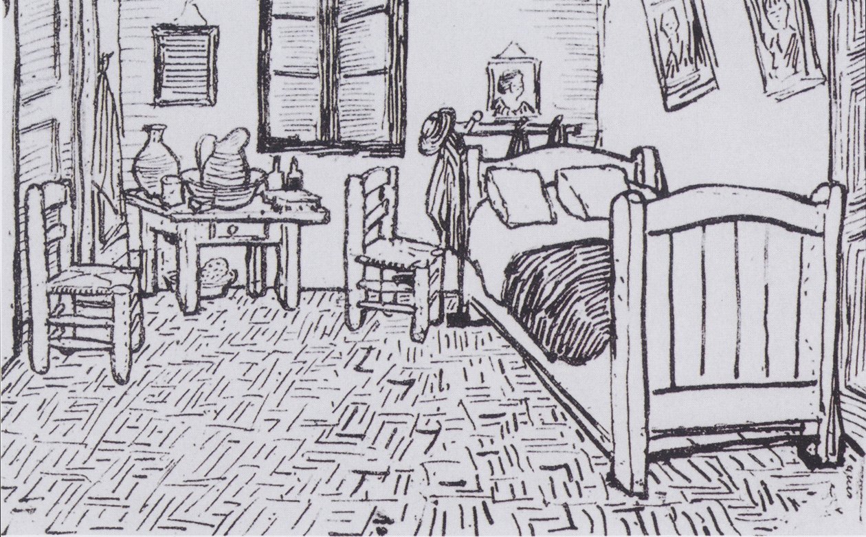 Vincentin makuuhuone Arlesissa tekijältä Vincent van Gogh