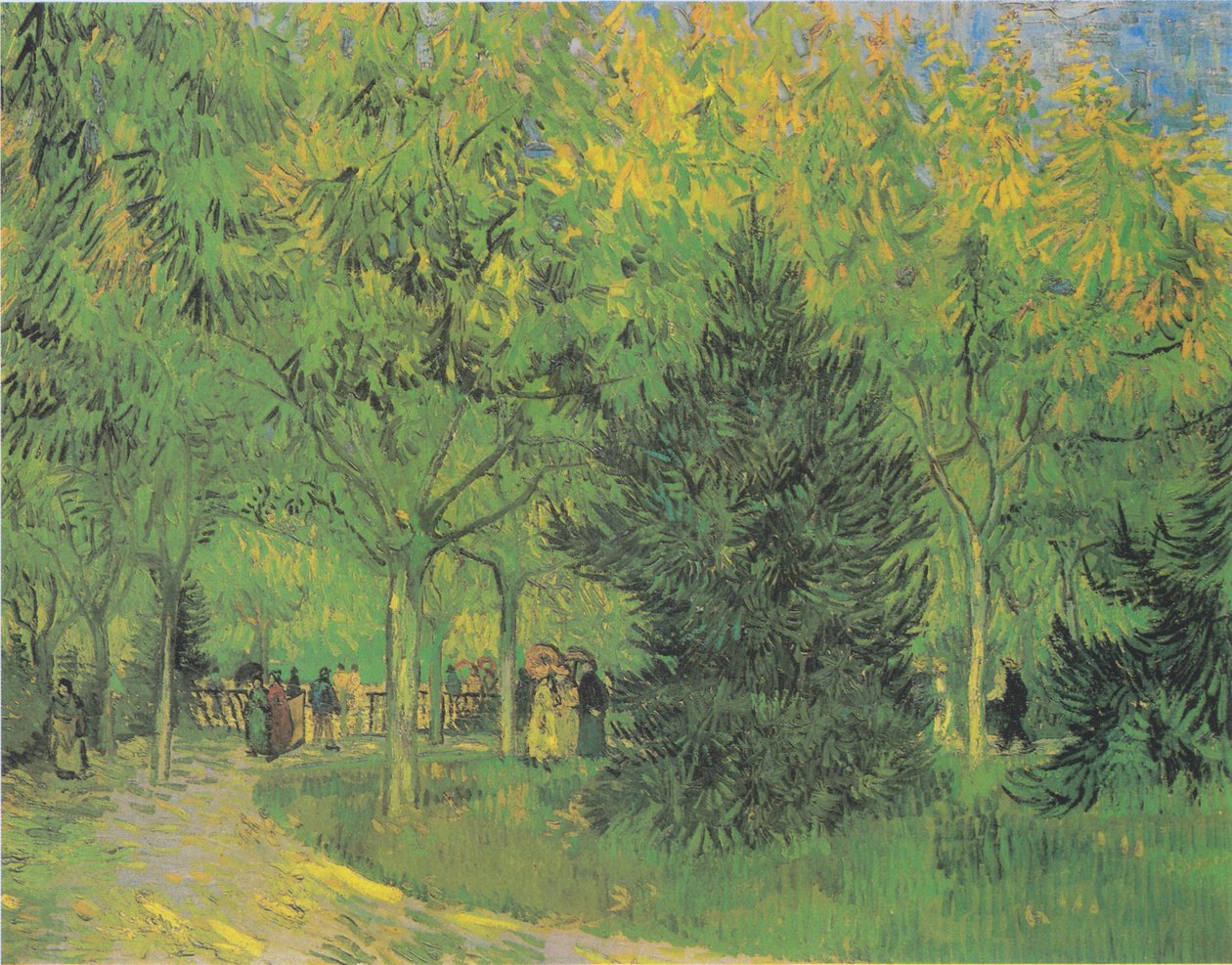 Polku Arlesin puistossa kävelijöiden kanssa tekijältä Vincent van Gogh