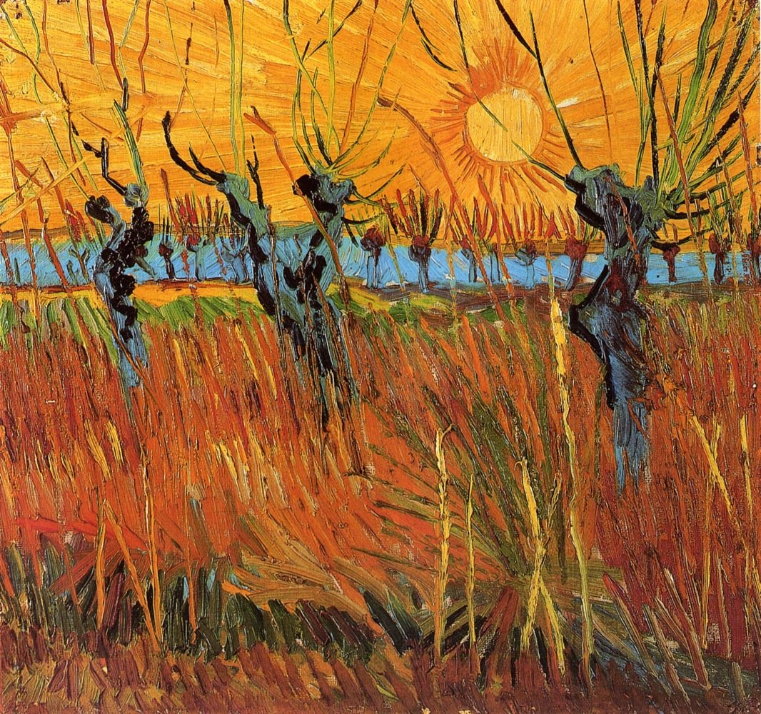 Pajut auringonlaskun aikaan tekijältä Vincent van Gogh