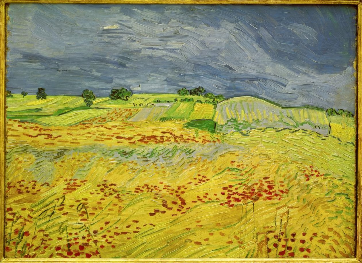 Weizenfeld mit Gewitterhimmel tekijältä Vincent van Gogh