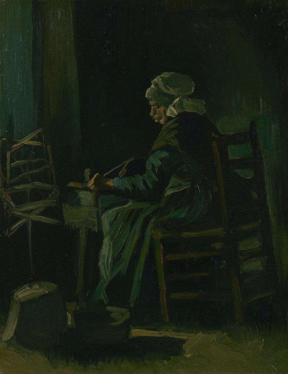 Nainen käämityslankaa tekijältä Vincent van Gogh