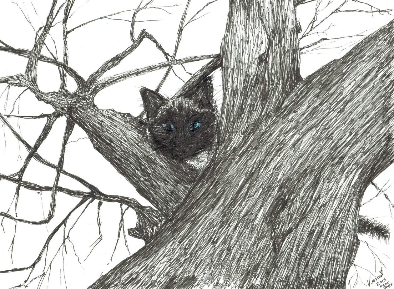 Apple tree Baby, 2015, (muste paperille) tekijältä Vincent Alexander Booth