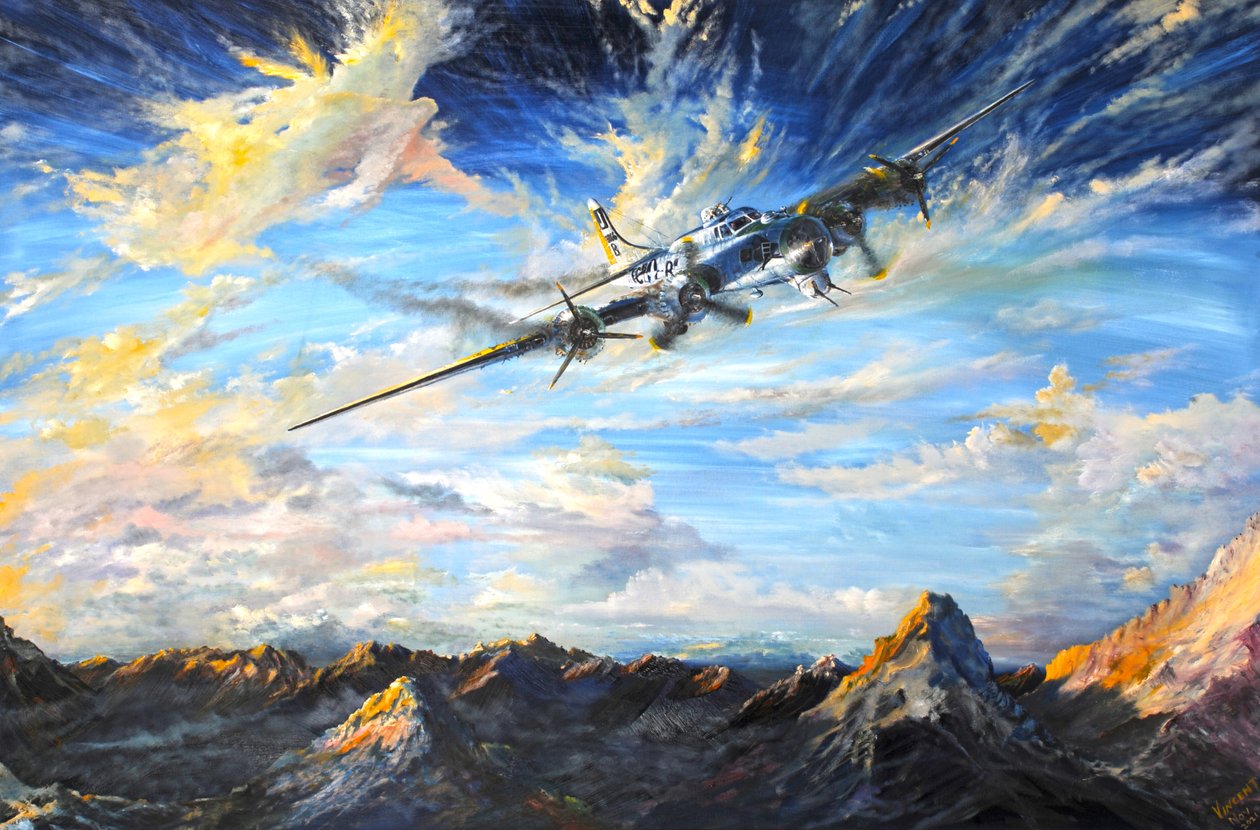 B17G Swiss Landing "Blues in the night", 2021 tekijältä Vincent Alexander Booth