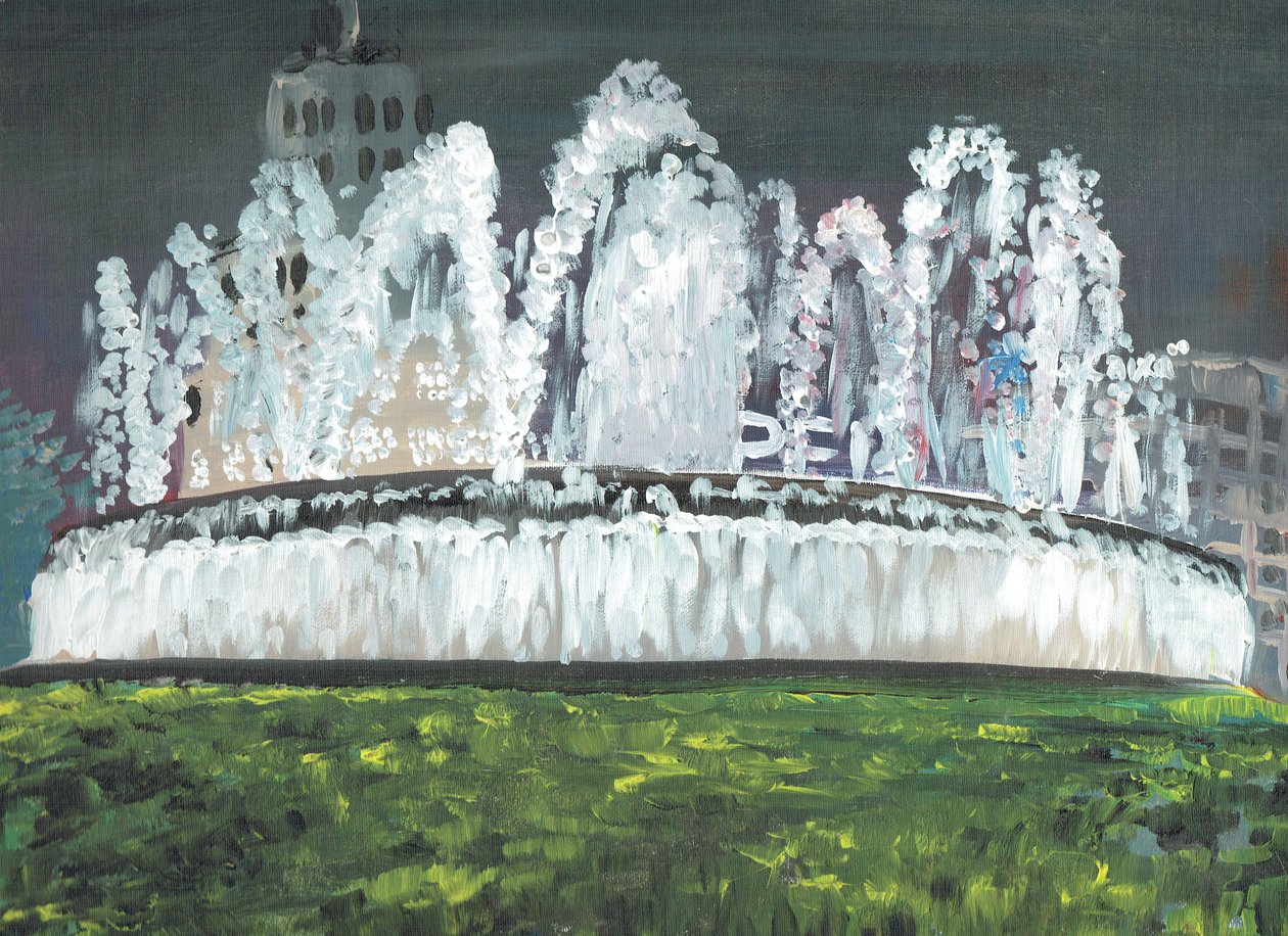 Barcelona-ilta, 1994, (akryyli kankaalle) tekijältä Vincent Alexander Booth