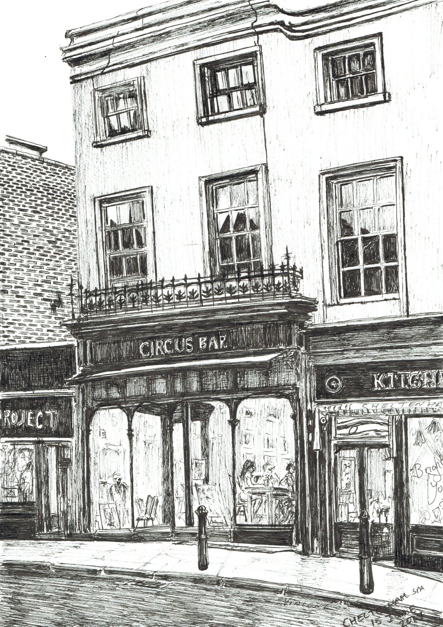 Cheltenham Spa, 2017, (muste paperille) tekijältä Vincent Alexander Booth