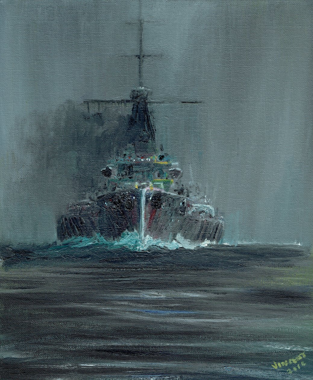 Dreadnought 1907, 2016, (öljy kankaalle) tekijältä Vincent Alexander Booth