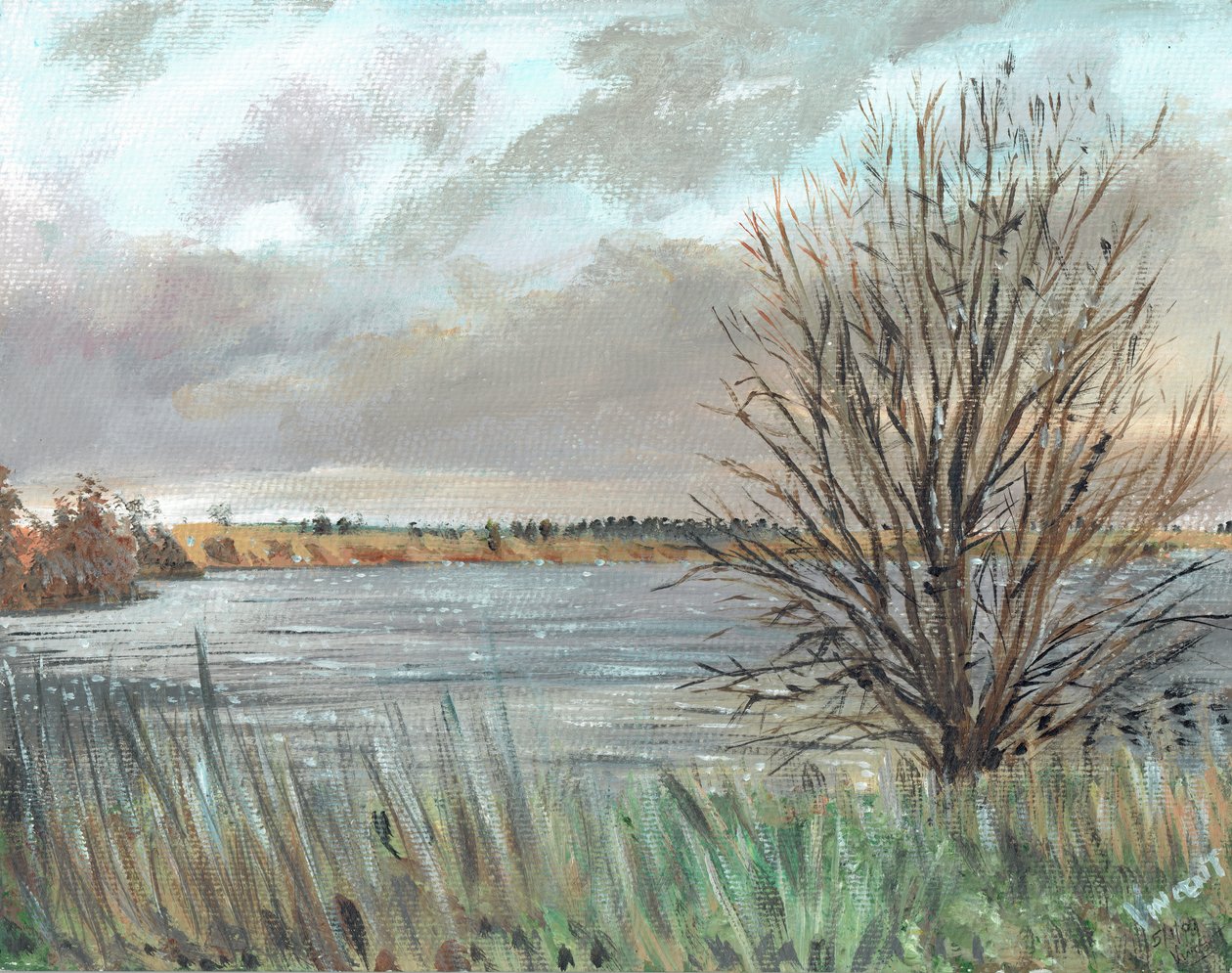 Fannyside Loch, 2009, (akryyli kankaalle) tekijältä Vincent Alexander Booth
