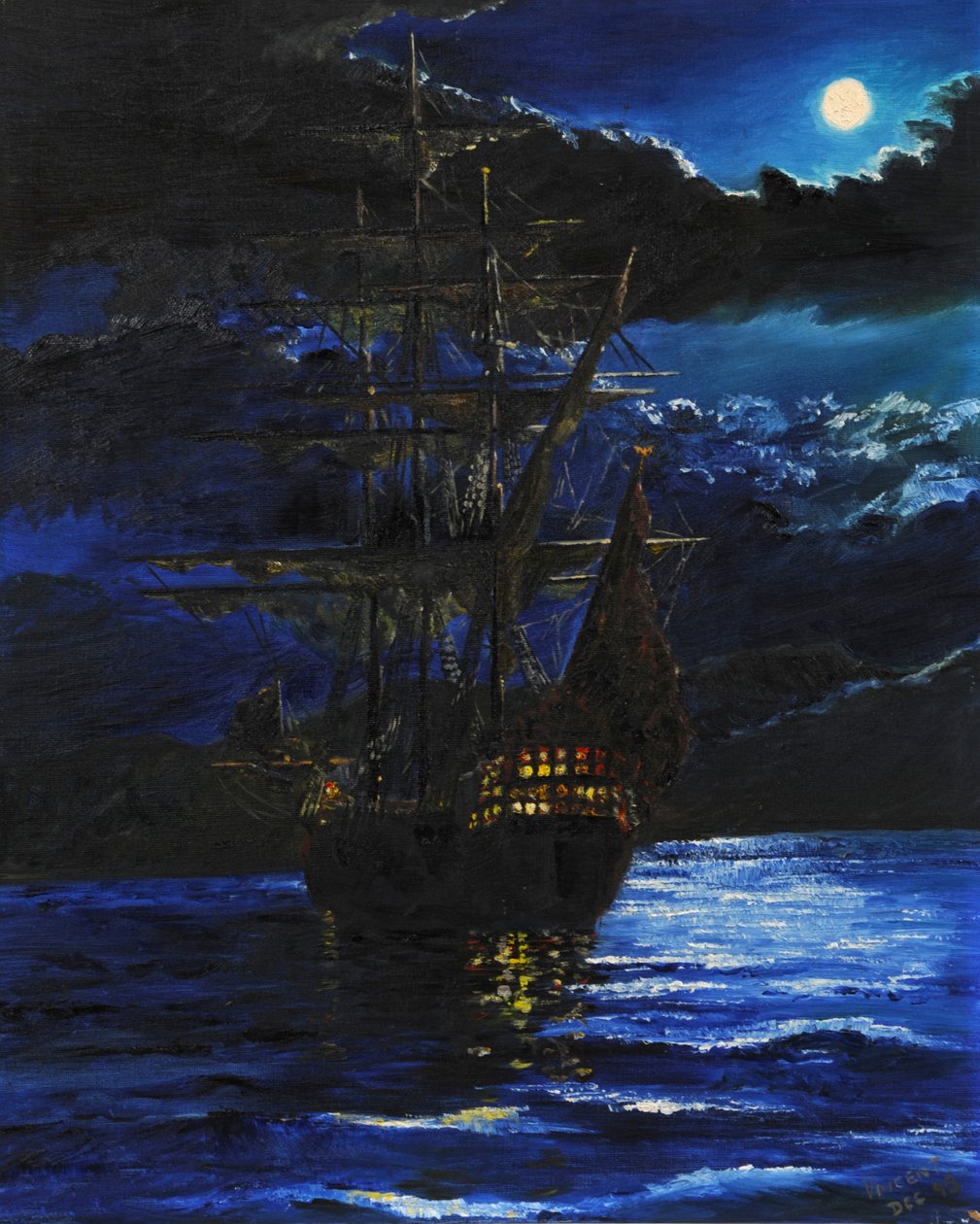 Galleon ankkurissa tekijältä Vincent Alexander Booth