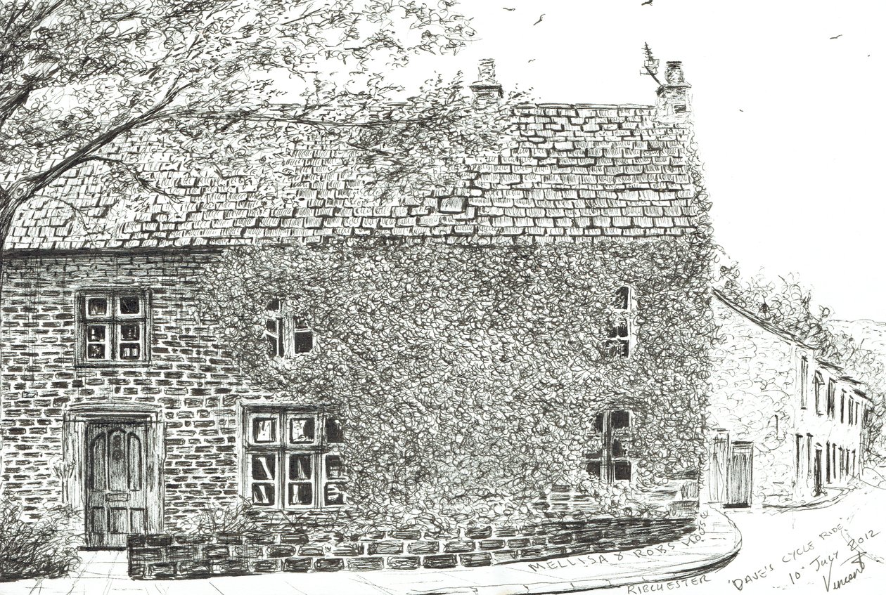 House at Ribchester, 2012, (muste paperille) tekijältä Vincent Alexander Booth