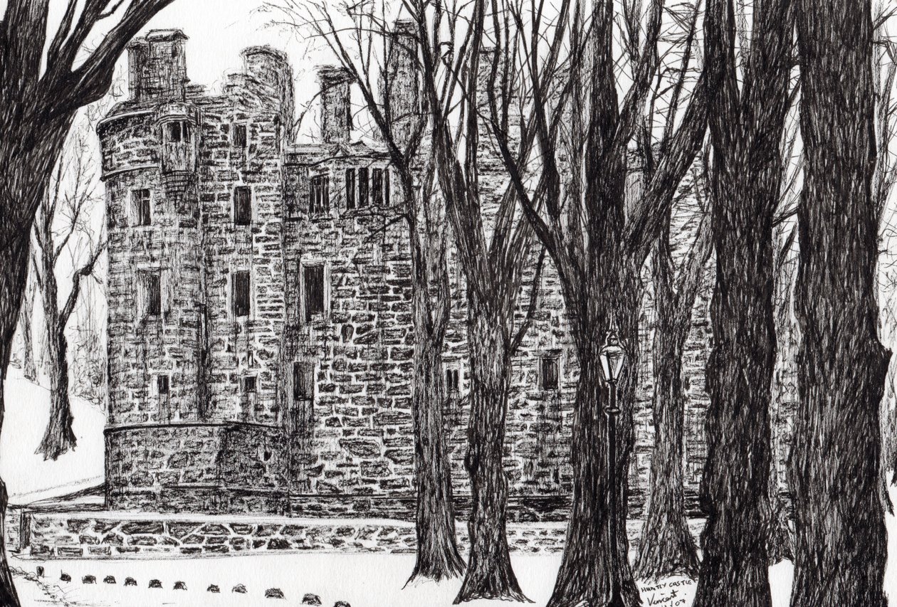Huntly Castle Scotland, 2007, (muste paperille) tekijältä Vincent Alexander Booth