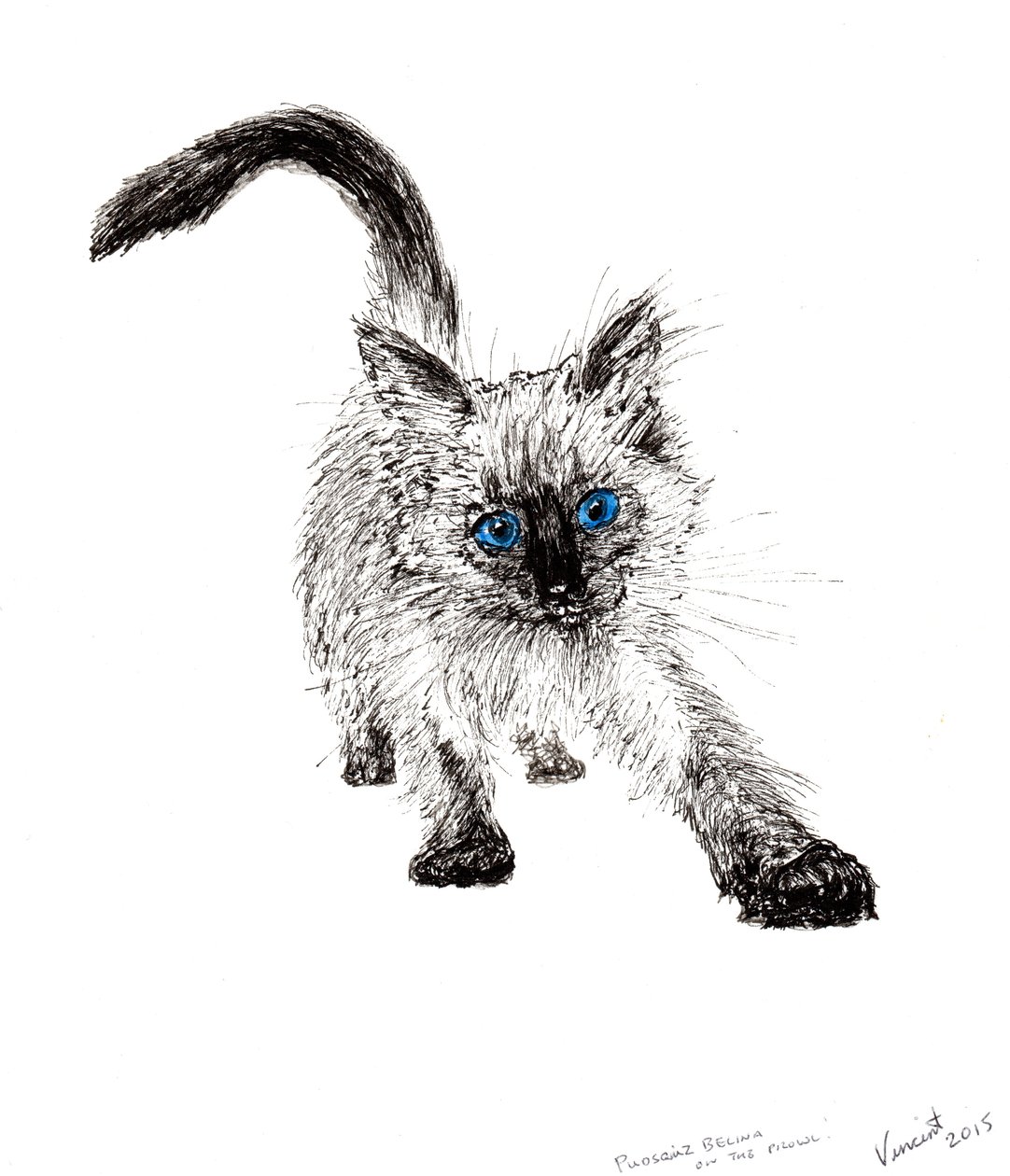 On the Prowl !, 2015, (muste paperille) tekijältä Vincent Alexander Booth