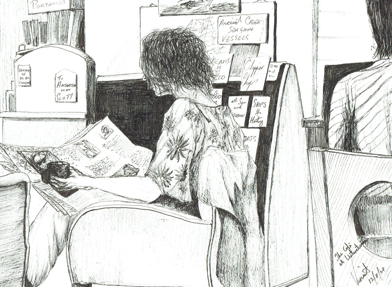 Lukeminen Waterstones-kirjakaupassa Manchester, 2007 tekijältä Vincent Alexander Booth