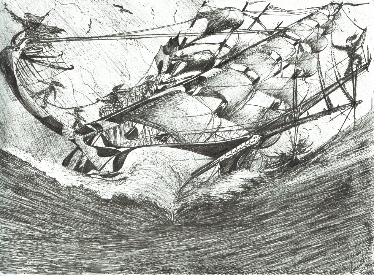 Storm Creators Arctic Ocean, 2017, (muste paperille) tekijältä Vincent Alexander Booth
