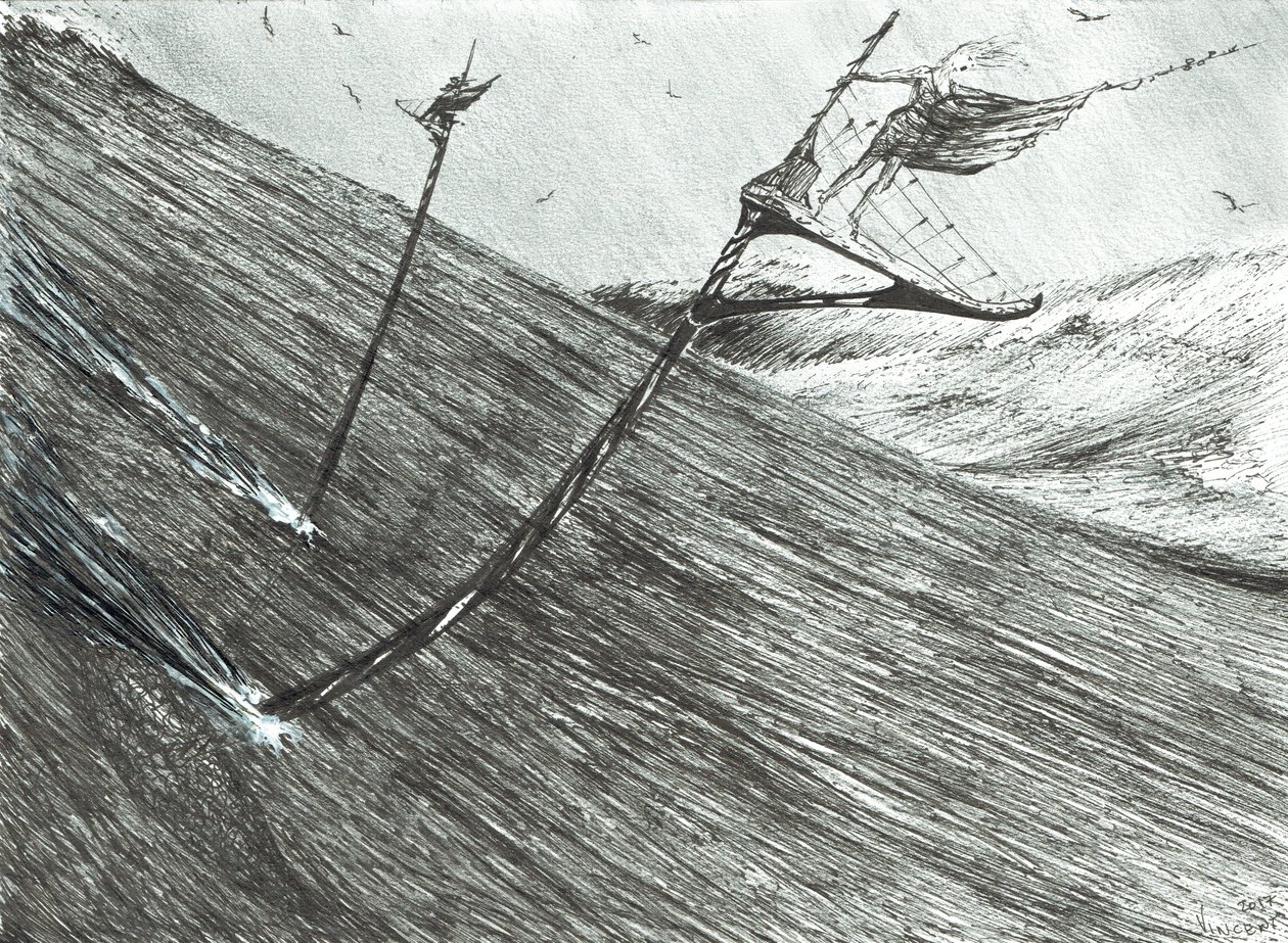 Storm Creators Black Sea, 2017, (muste paperille) tekijältä Vincent Alexander Booth