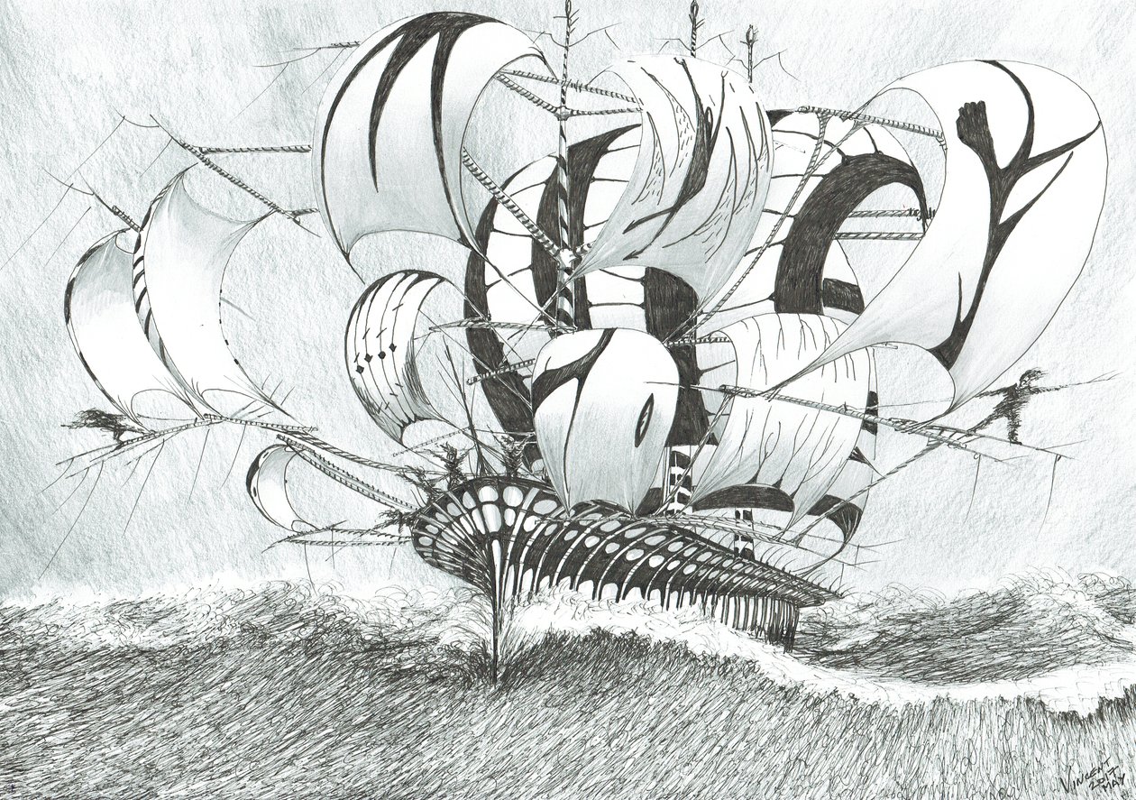 Storm Creators Bohol Sea, 2017, (muste paperille) tekijältä Vincent Alexander Booth