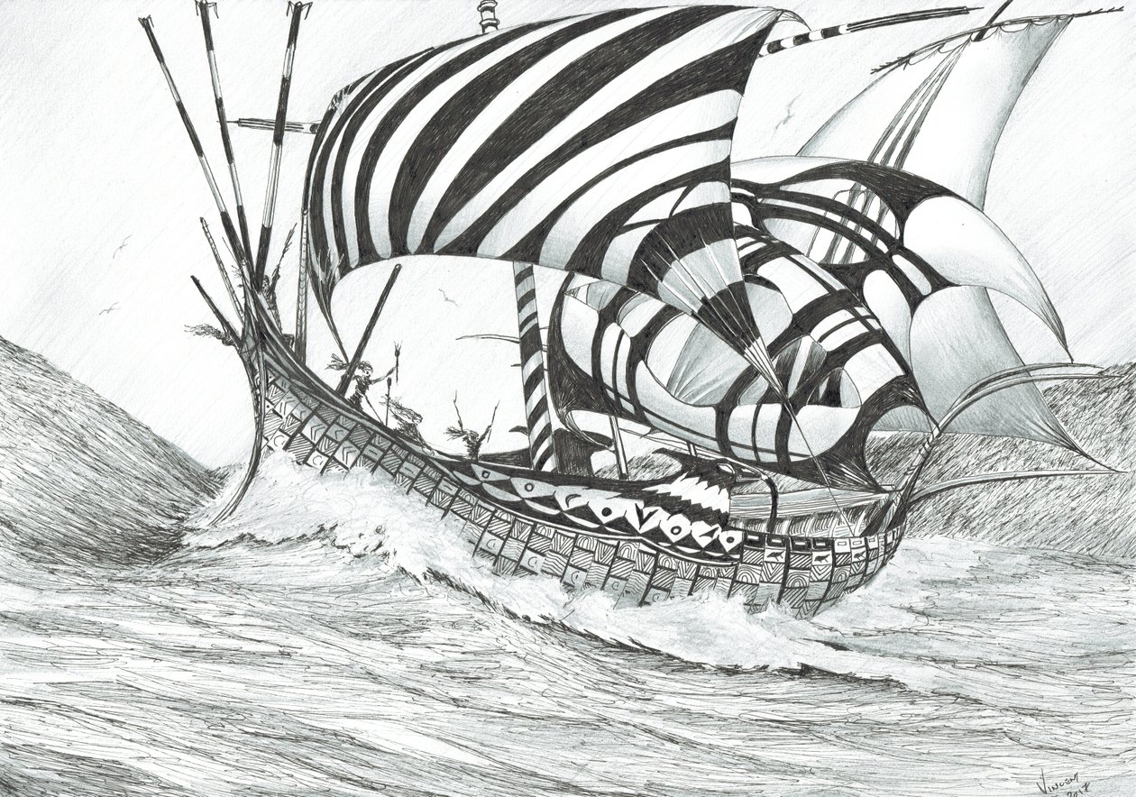 Storm Creators Joonianmeri, 2017, (muste paperille) tekijältä Vincent Alexander Booth