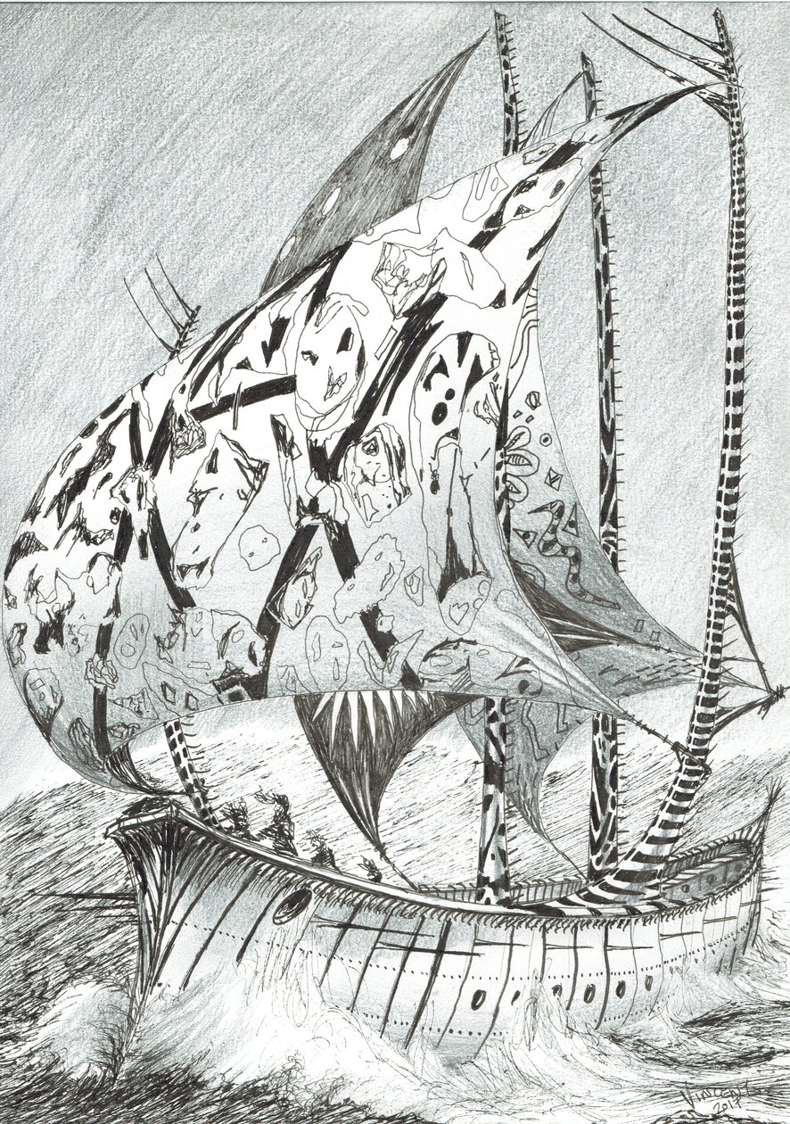 Storm Creators Kara Sea, 2017, (muste paperille) tekijältä Vincent Alexander Booth