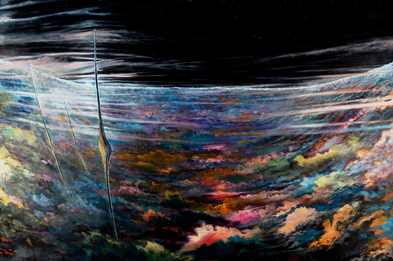 Storm Creators North Polar Vortex kuusikulmainen hurrikaani SATURN, 2021 tekijältä Vincent Alexander Booth