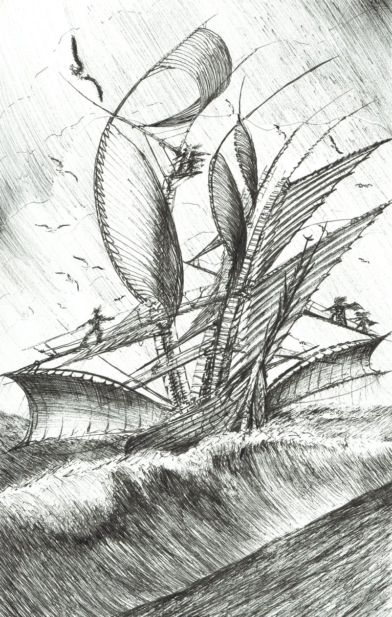 Storm Creators Pacific Ocean, 2017, (muste paperille) tekijältä Vincent Alexander Booth