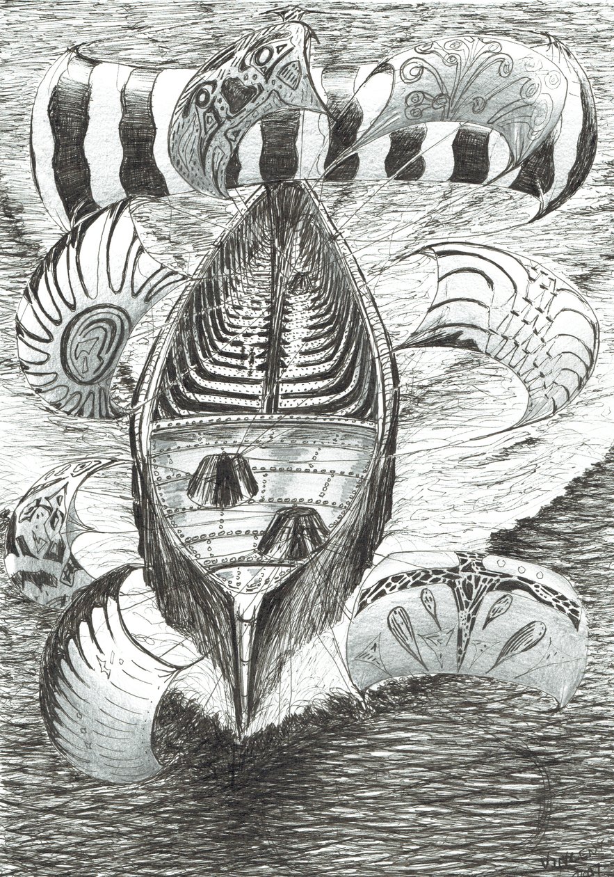 Storm Creators Filippiinien meri, 2017, (Tussi paperille) tekijältä Vincent Alexander Booth