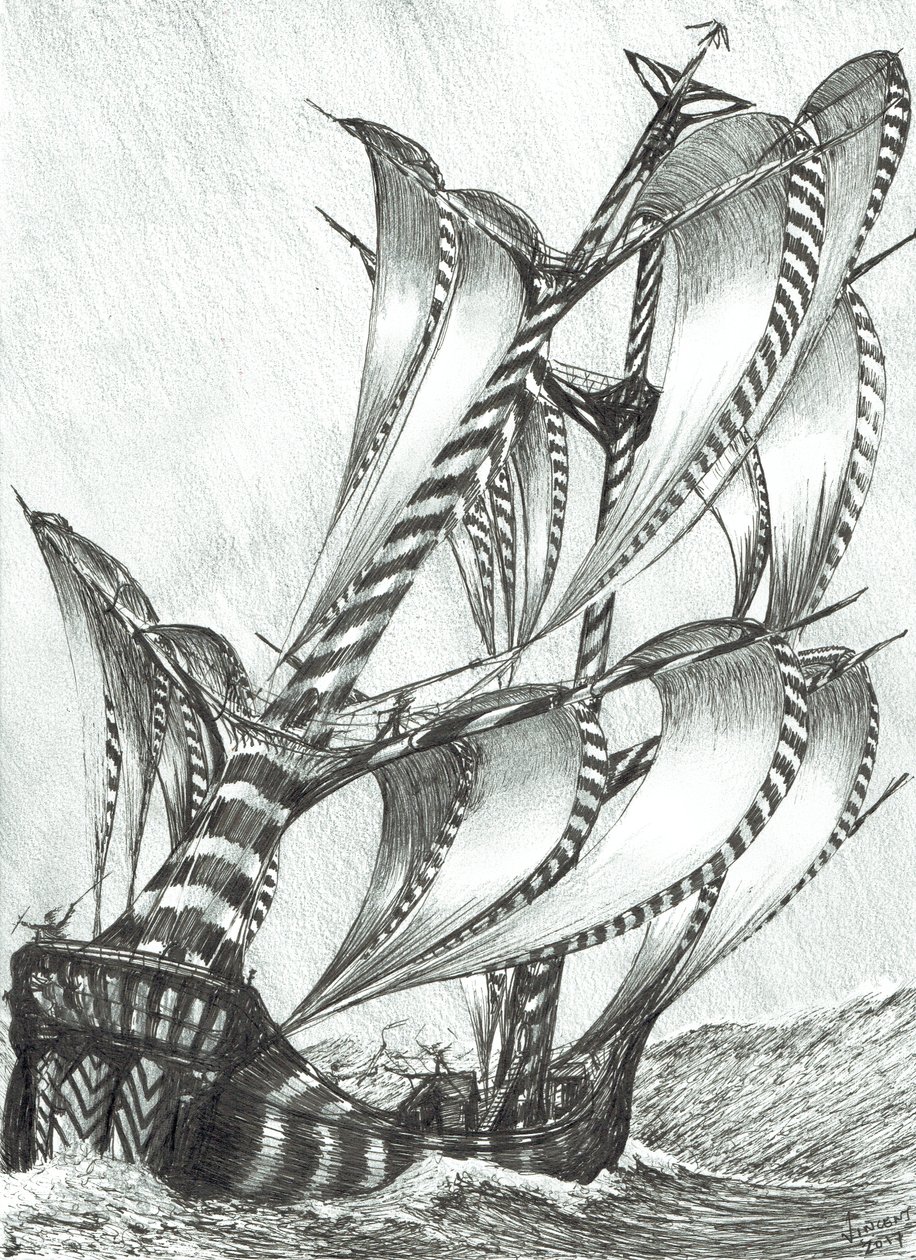 Storm Creators Solomon Sea, 2017, (muste paperille) tekijältä Vincent Alexander Booth