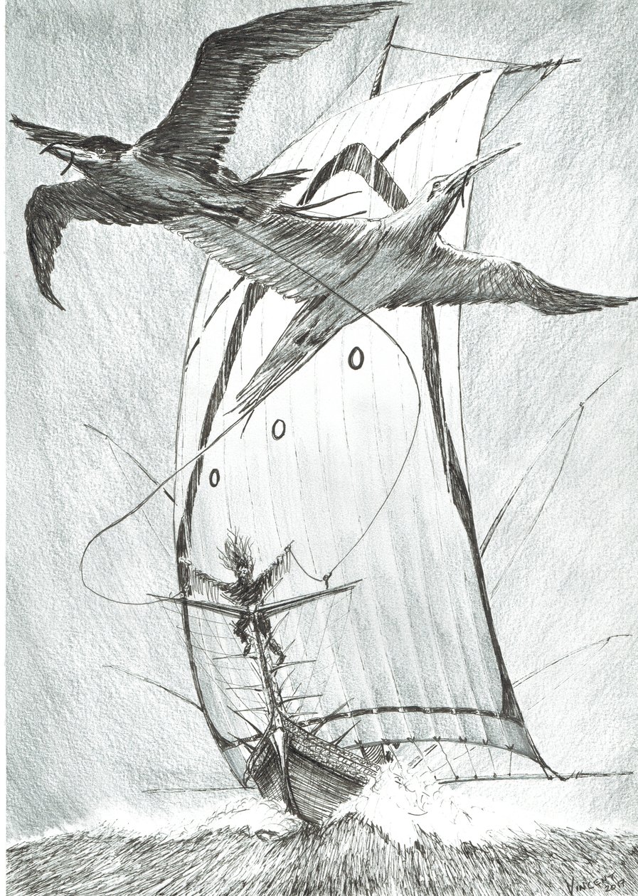 Storm Creators Wandel Sea, 2017, (muste paperille) tekijältä Vincent Alexander Booth
