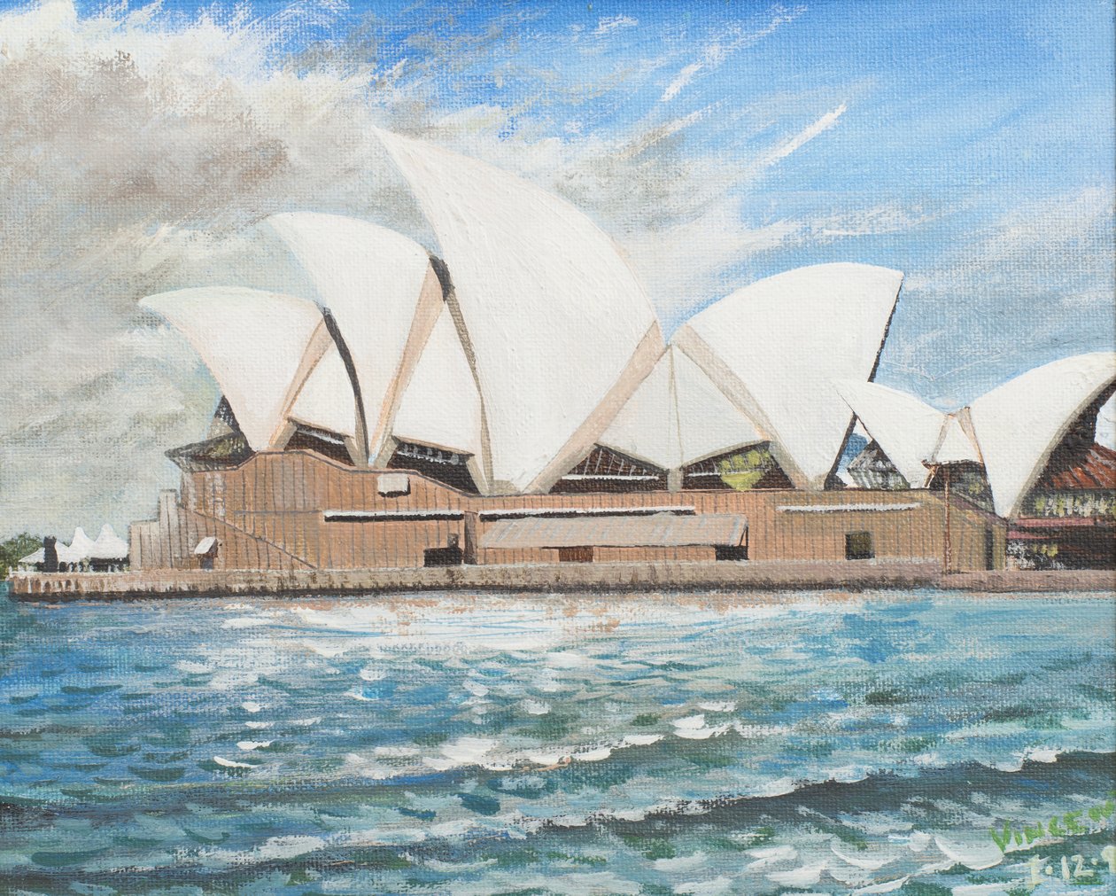 Sydneyn oopperatalo, 1998, (akryyli kankaalle) tekijältä Vincent Alexander Booth