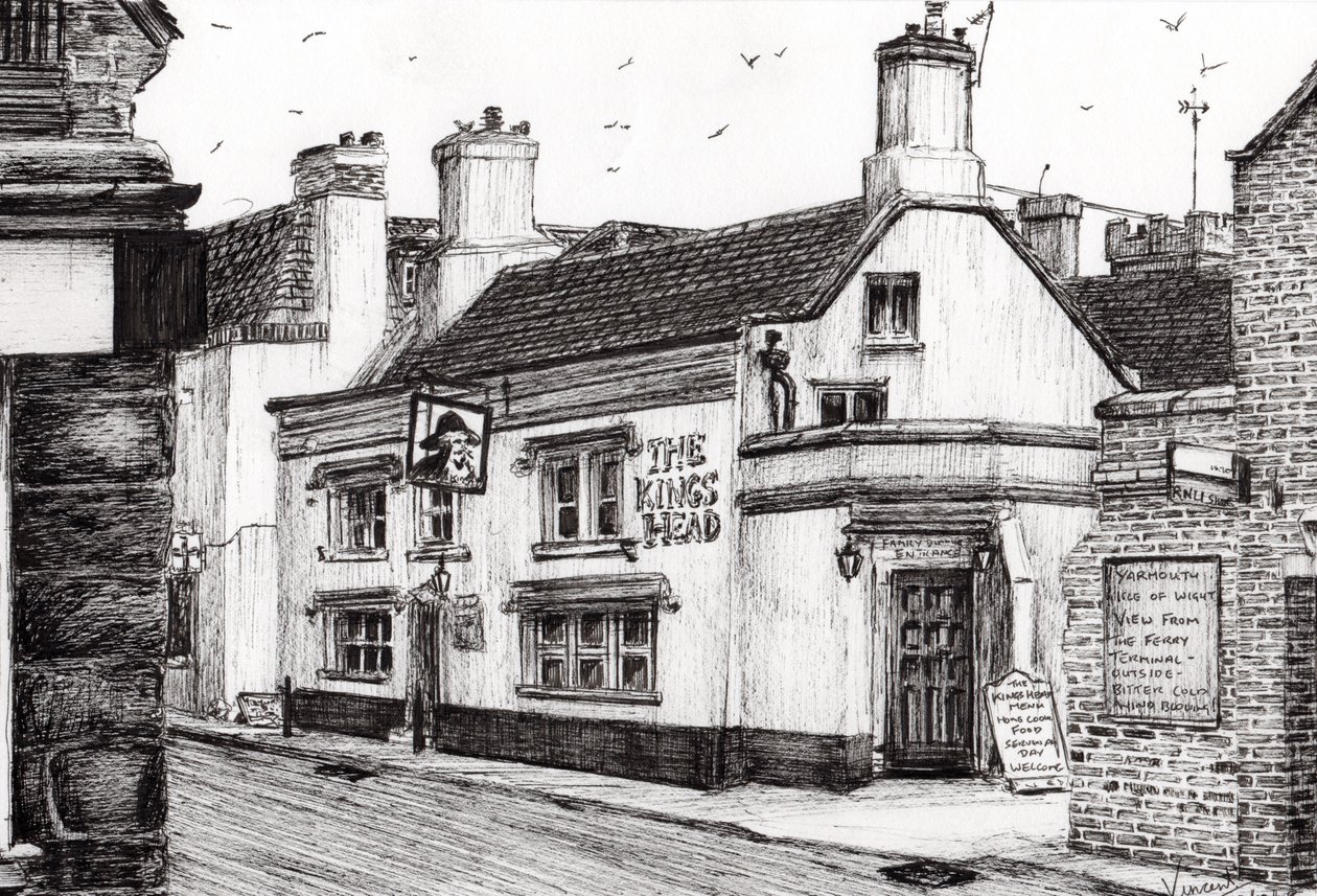 The Kings Head Yarmouth, 2008, (muste paperille) tekijältä Vincent Alexander Booth