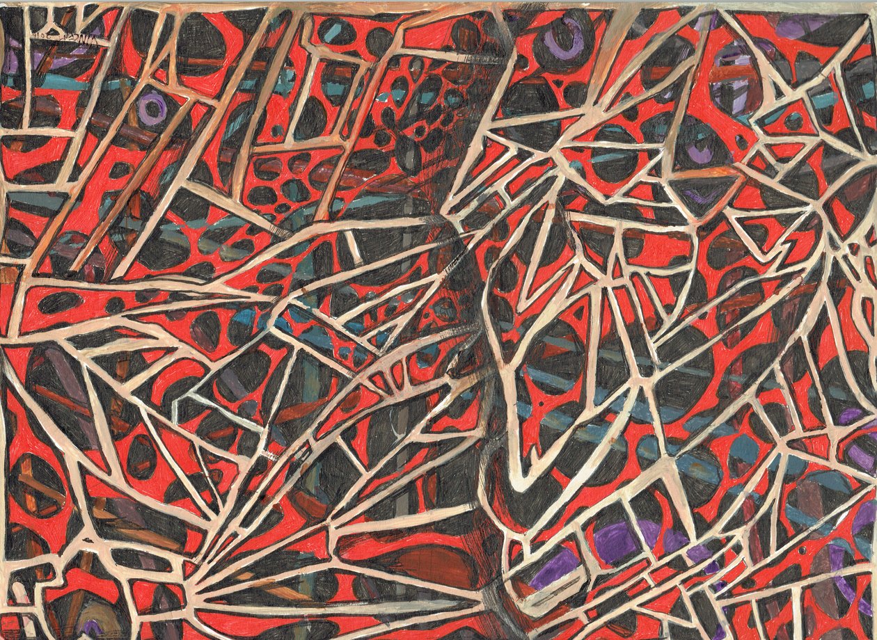 Time Howler; 2016, (värillinen muste paperille) tekijältä Vincent Alexander Booth