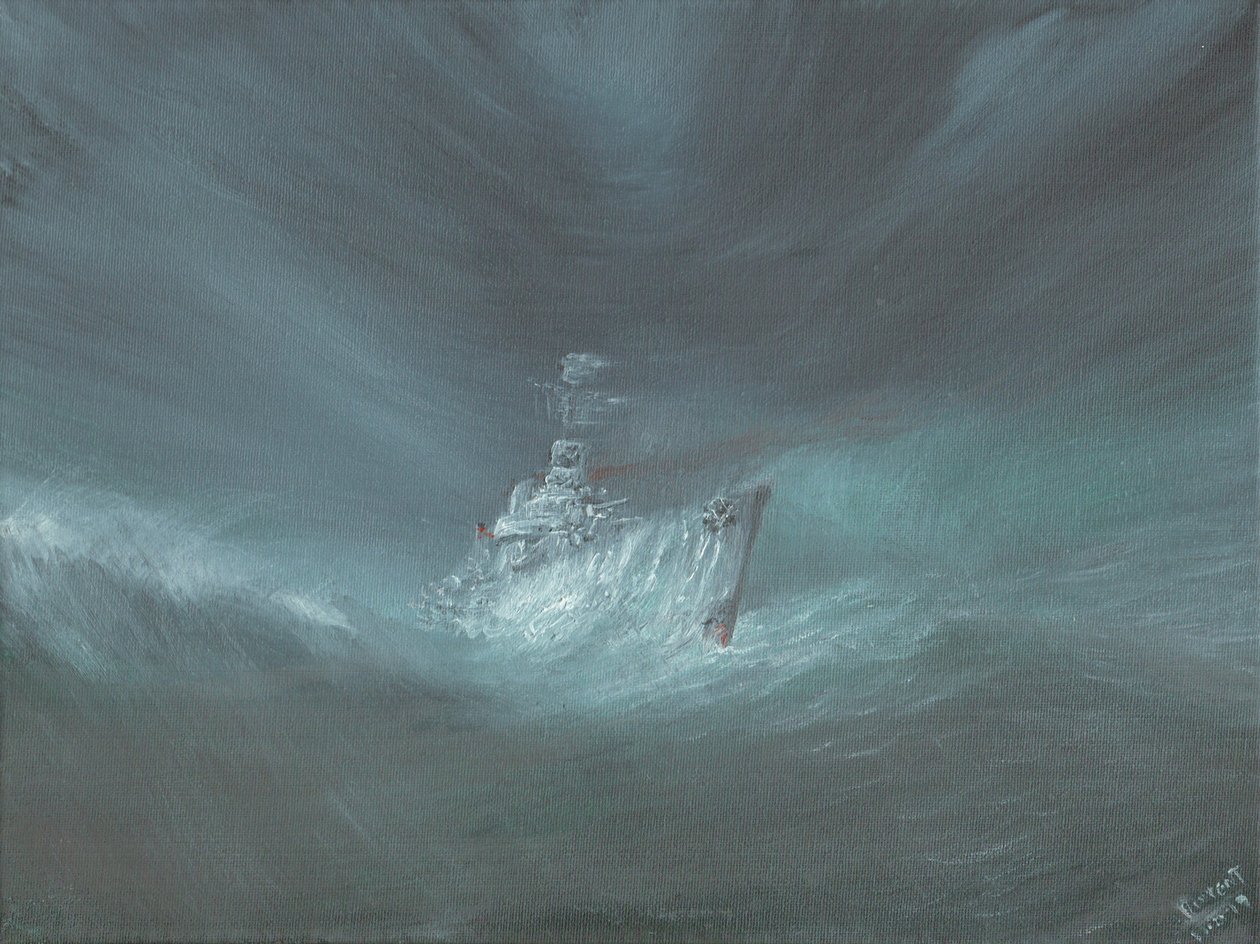 USS Warrington hävisi hurrikaanissa Bahaman edustalla 13.9.1944, 2019 tekijältä Vincent Alexander Booth