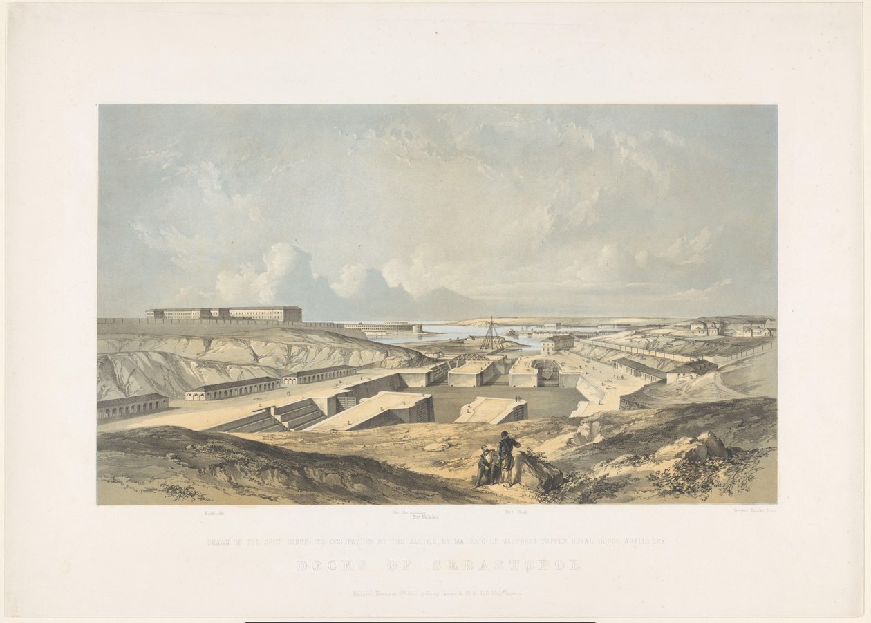 De Haven van Sebastopol, 1855 Sebastopolin telakat (nimi esineessä) tekijältä Vincent Brooks