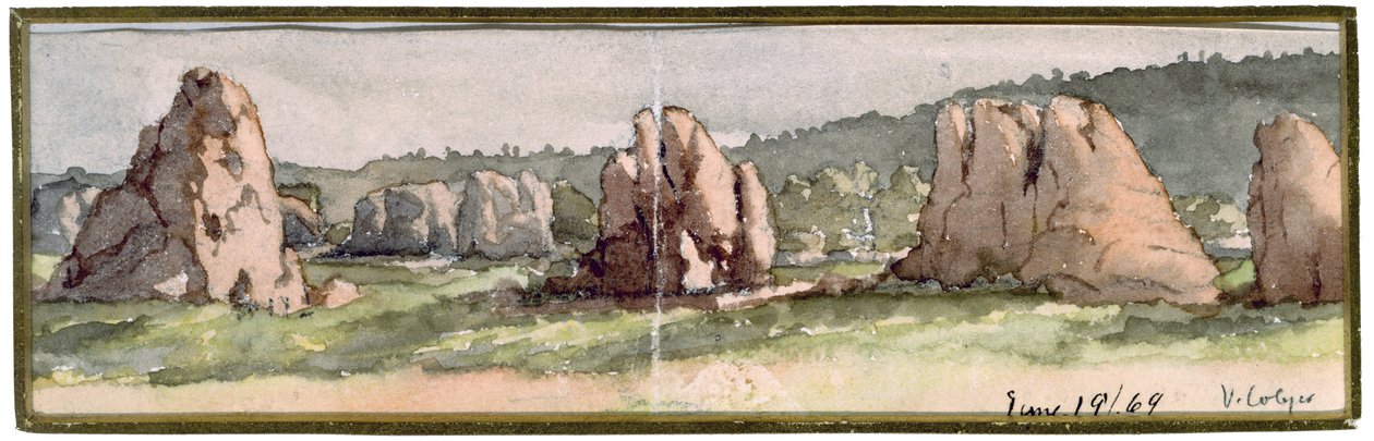 Rock Scene, Arizona, 19. kesäkuuta 1869 (akvarelli) tekijältä Vincent Colyer