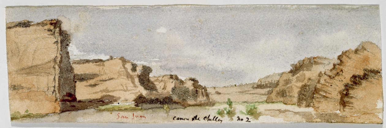 San Juanin kanjoni Dec rationaalinen käyttö nro 2 (kanjonin järkevä käyttö joulukuu, Arizona), 1869-1871 (akvarelli) tekijältä Vincent Colyer