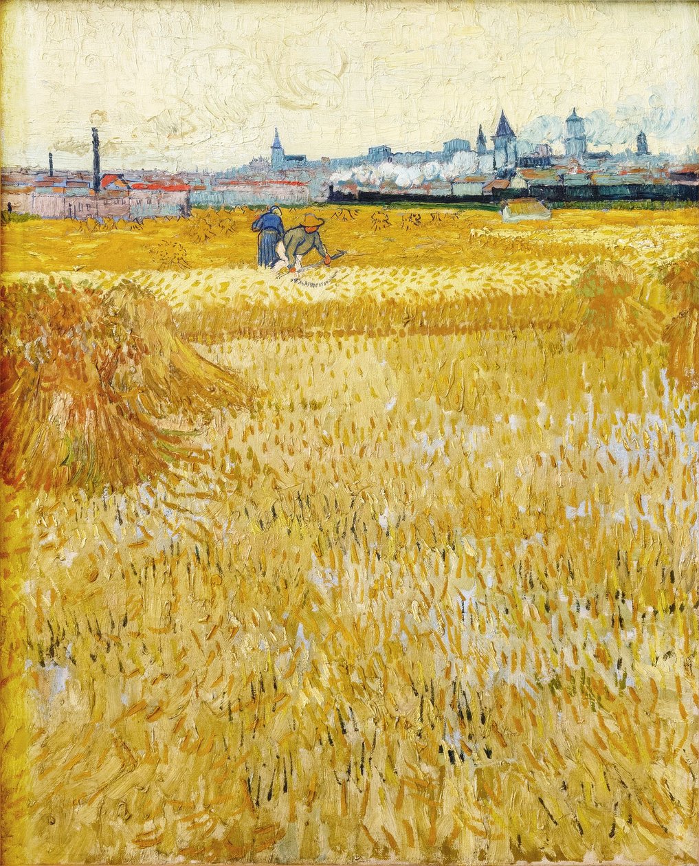 Arles: Näkymä vehnäpelloilta The Harvesters, 1888. tekijältä Vincent van Gogh