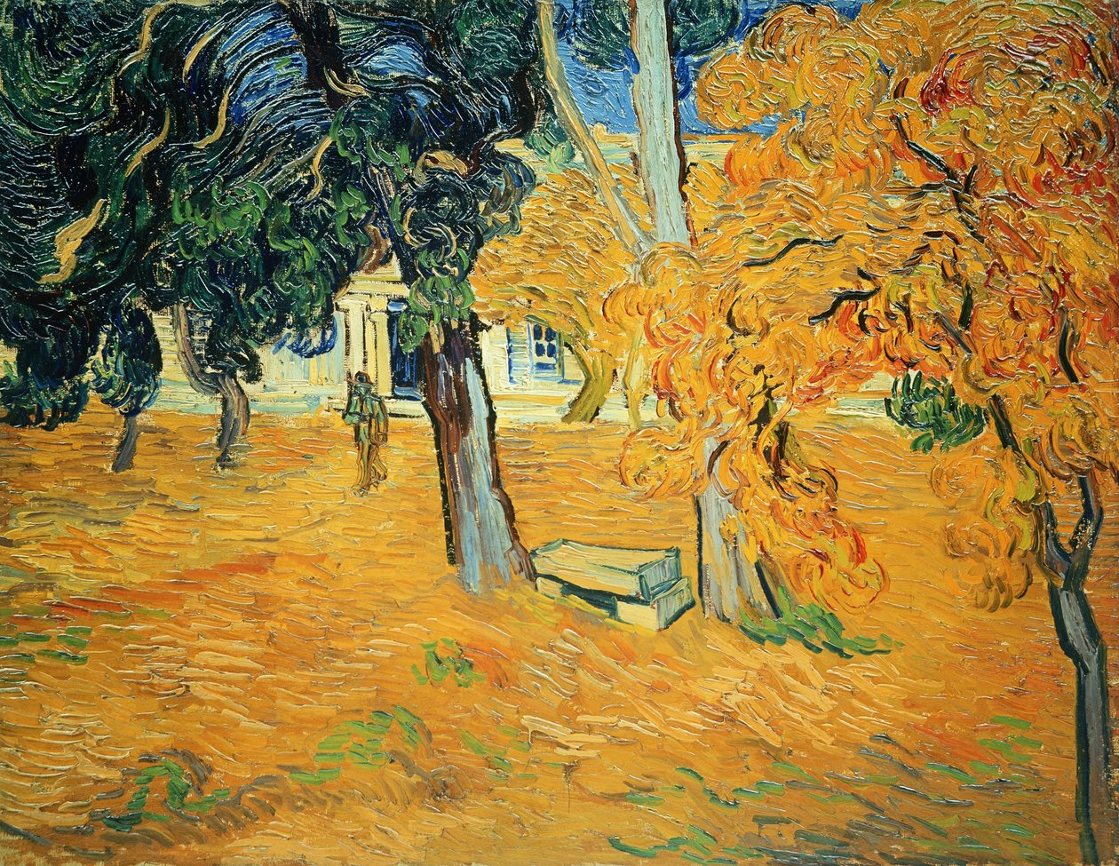 Puutarha Saint Paulin sairaalassa Saint-Rémyssä, 1889. tekijältä Vincent van Gogh
