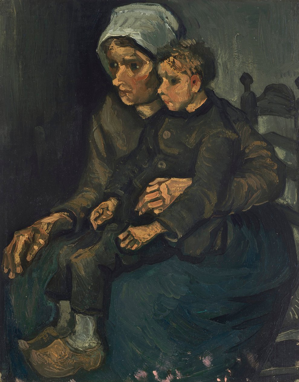 Talonpoikanainen lapsi sylissä, 1885. tekijältä Vincent van Gogh