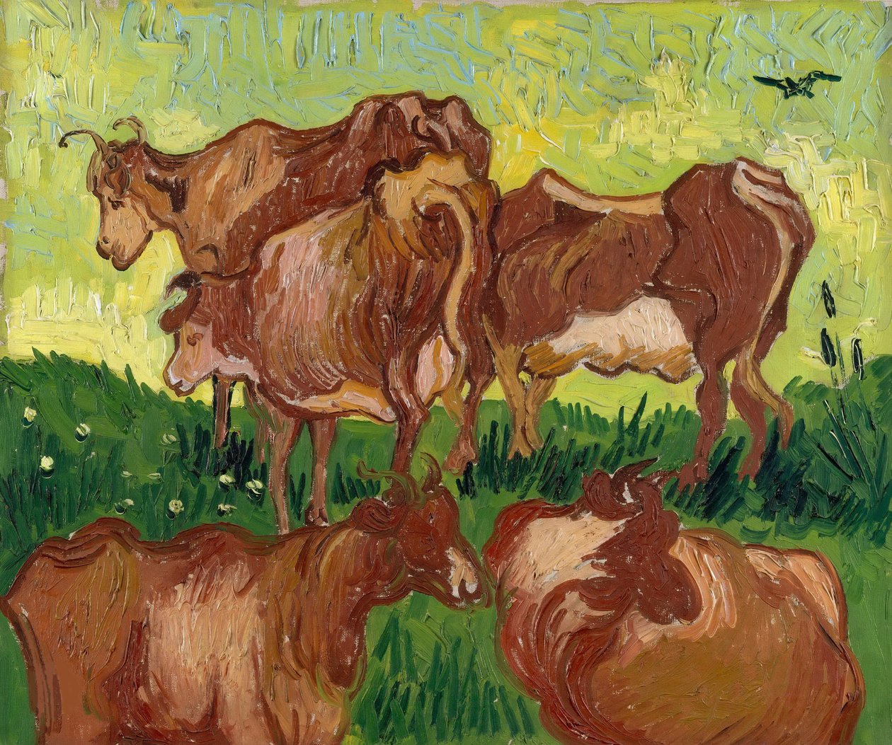 Lehmät Jacob Jordaensin jälkeen, 1890. tekijältä Vincent van Gogh