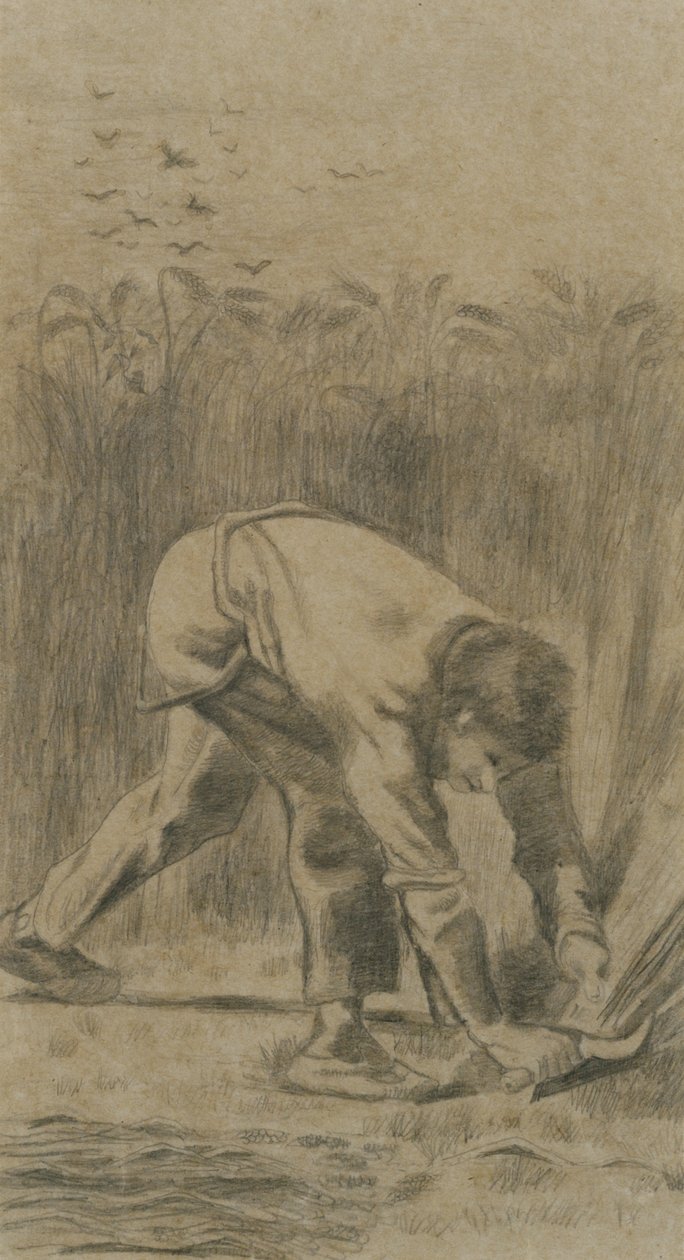 The Reaper after Millet, 1880. finlandès tekijältä Vincent van Gogh