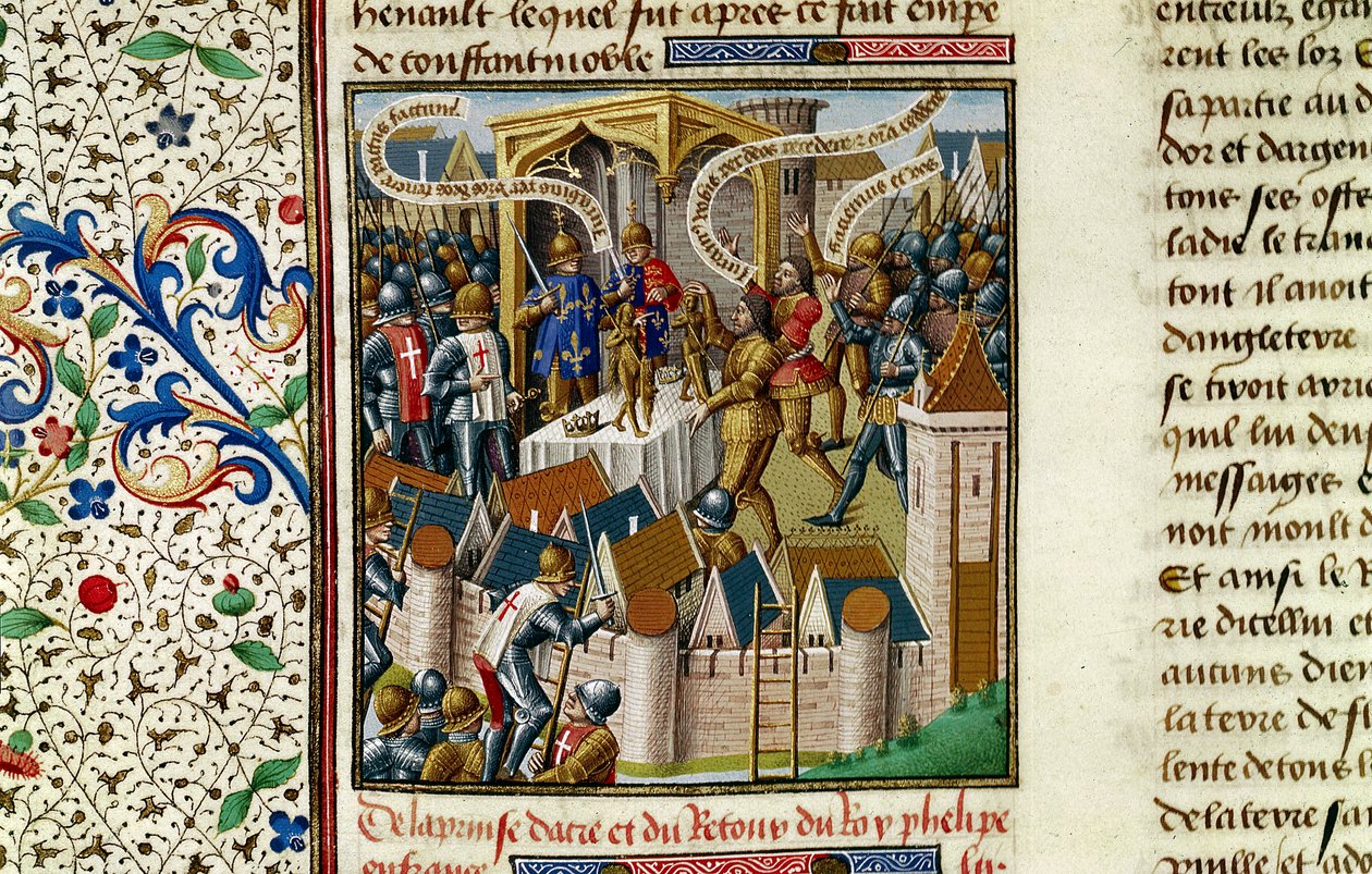 The Capture of Acre, c1191, 1400-luku tekijältä Vincent of Beauvais