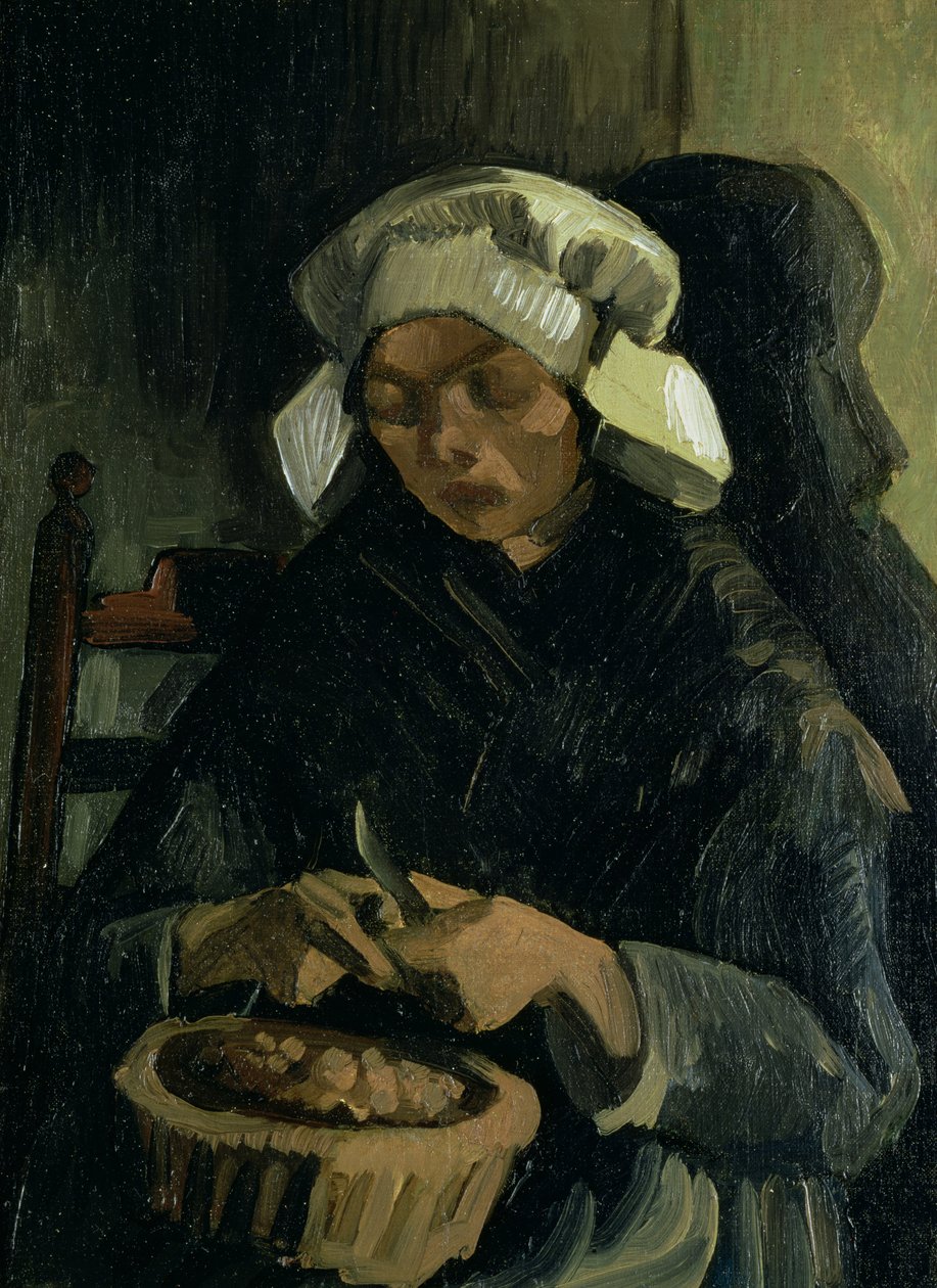 Talonpoika Neunen Perunoiden kuorimisesta, 1885 tekijältä Vincent van Gogh