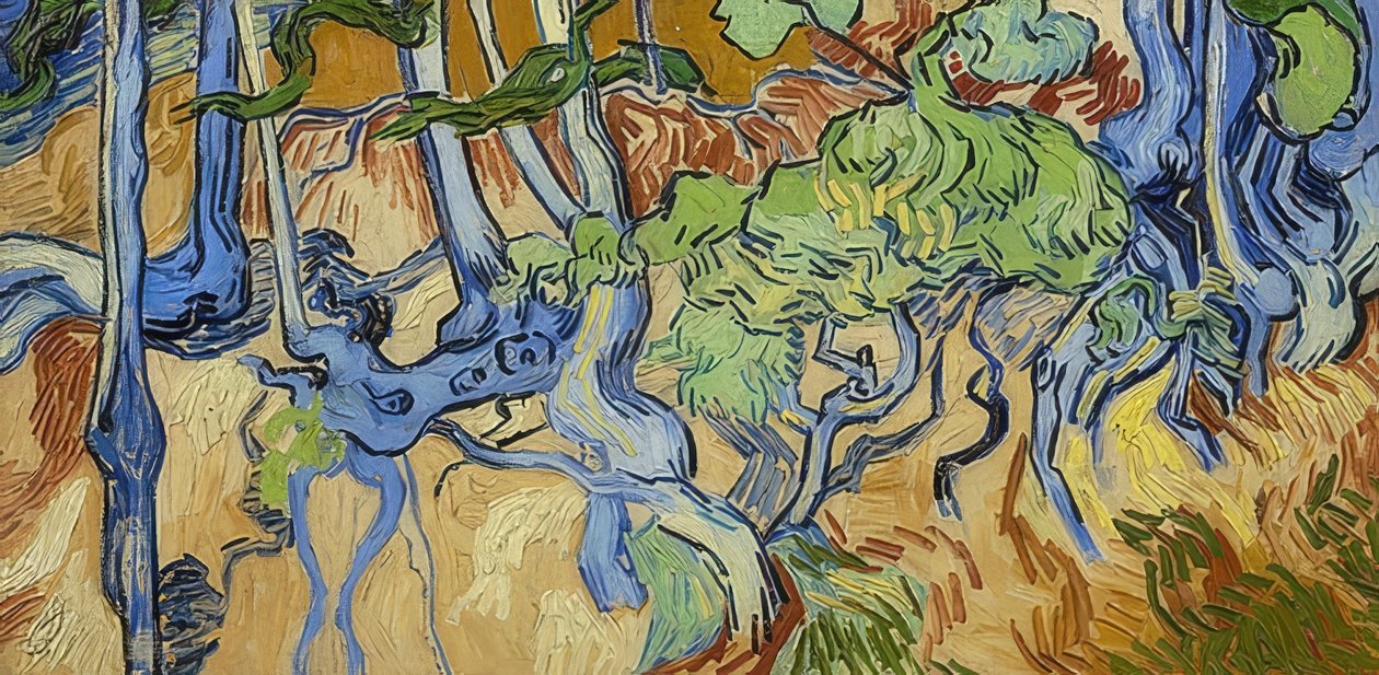 Puiden juuret. 1890 tekijältä Vincent van Gogh