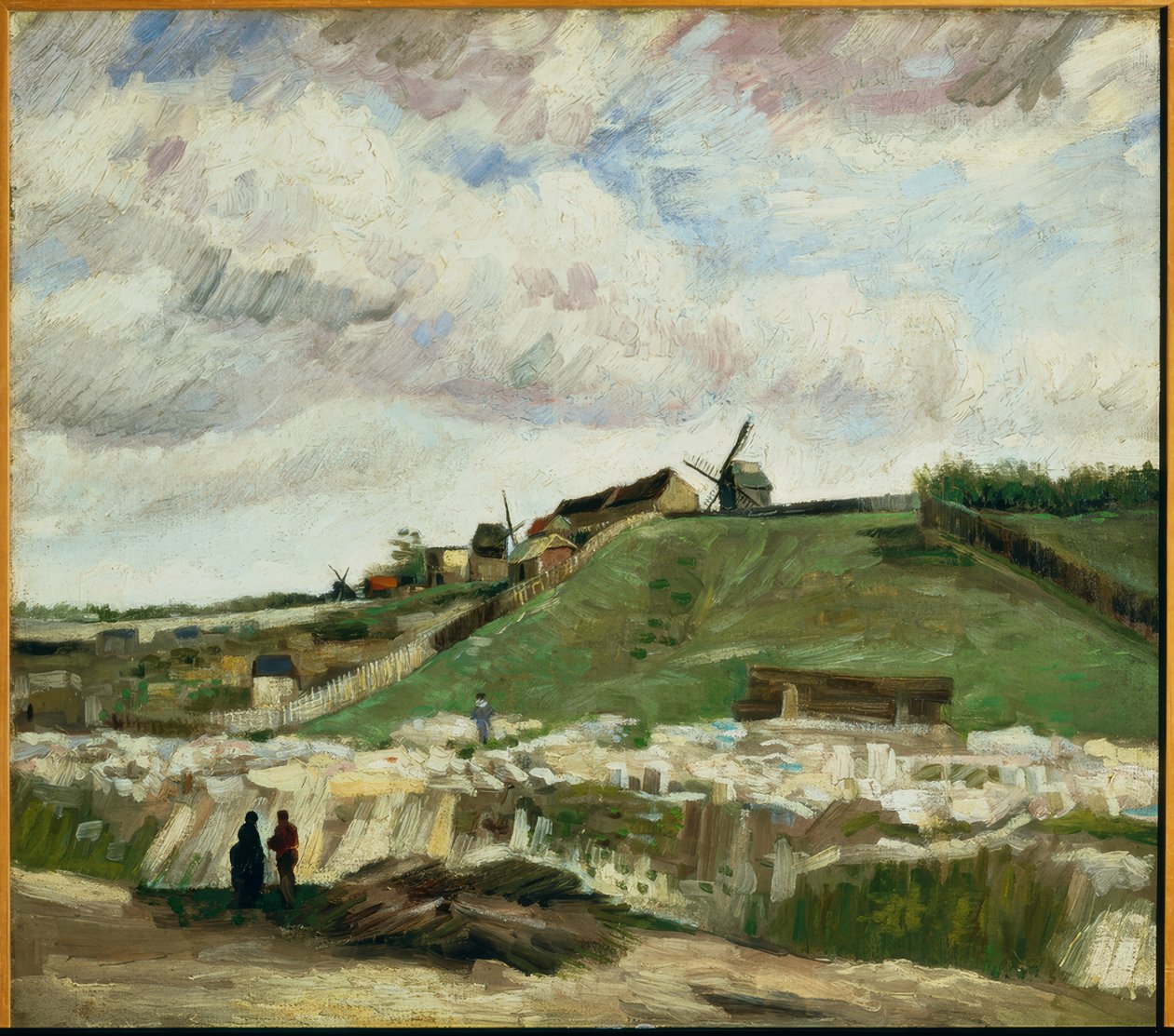 Näkymä Montmartrelle louhoksesta ja tehtaista tekijältä Vincent van Gogh